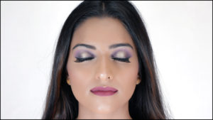 Non Bridal Makeup Soft Purple Smokey