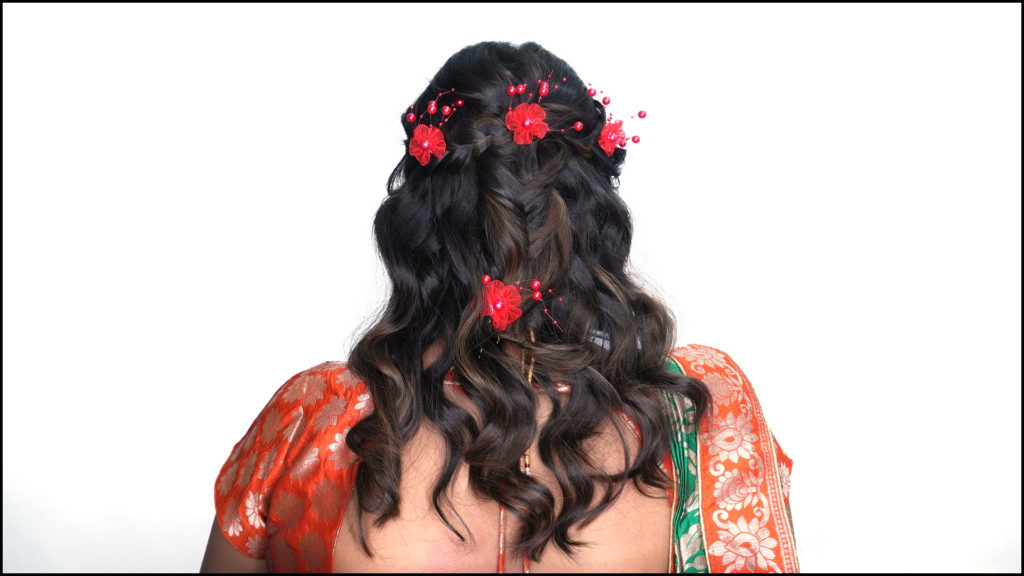 Loose Soft Curls with Braids